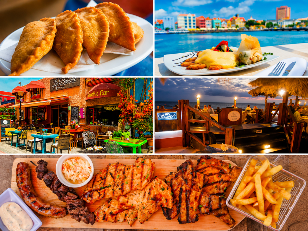 curacao caribbean dining collage and delights