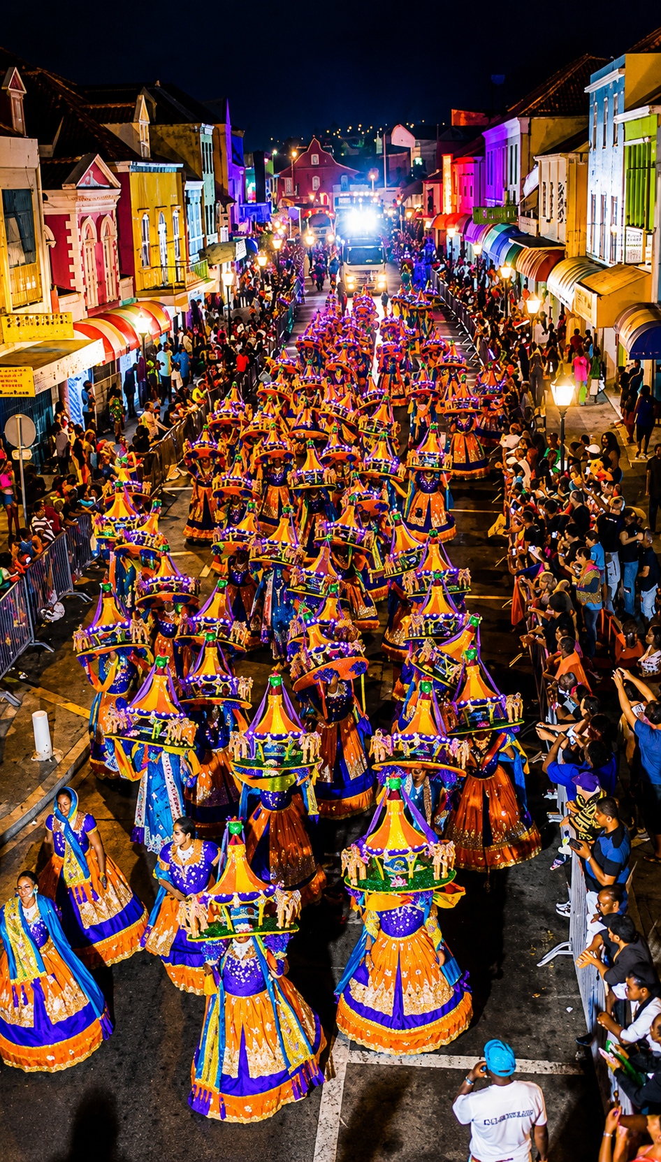 Curacao Carnival vibrant night parade through festive streets