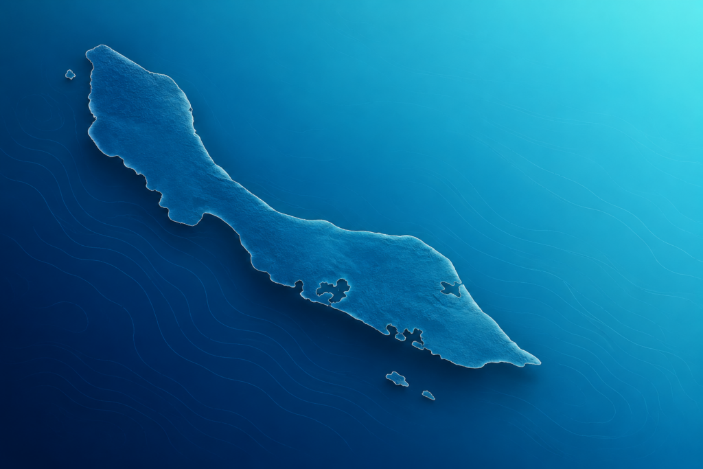 curacao island map design