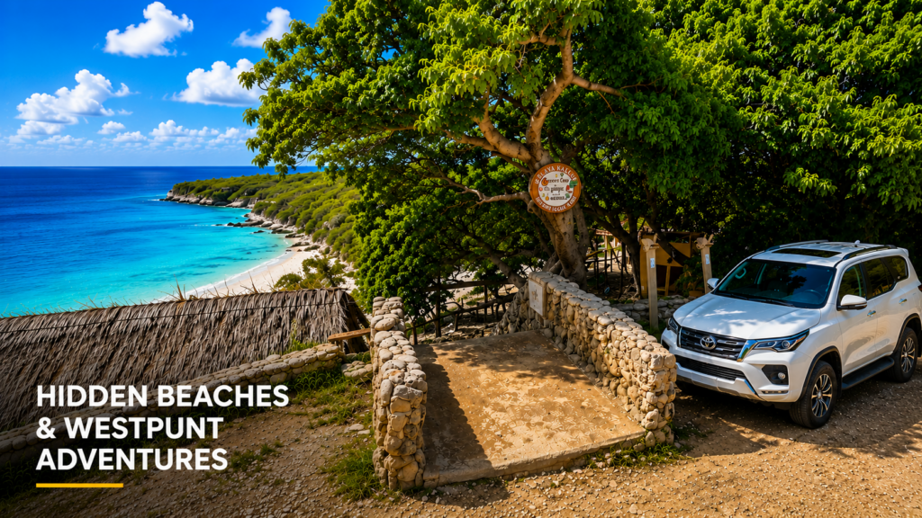 tropical paradise at playa kalki family car park westpunt curacao