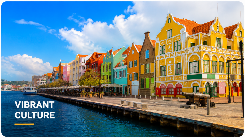 vibrant waterfront promenade in sunny day punda willemstad curacao