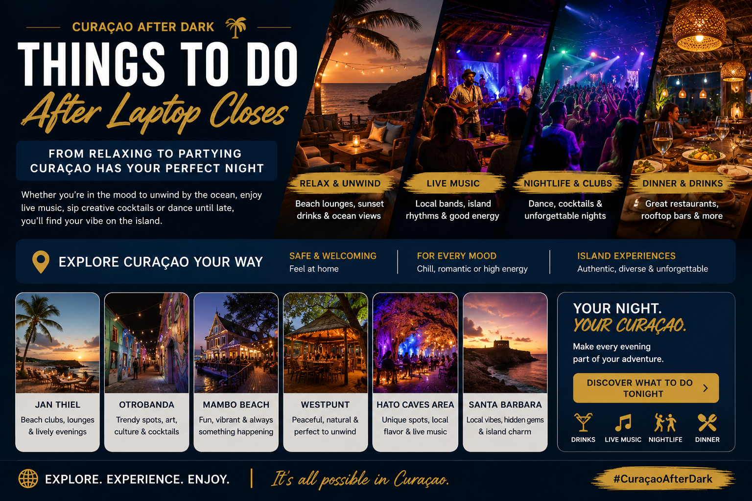 Curaçao after dark, nightlife and evenings on the island