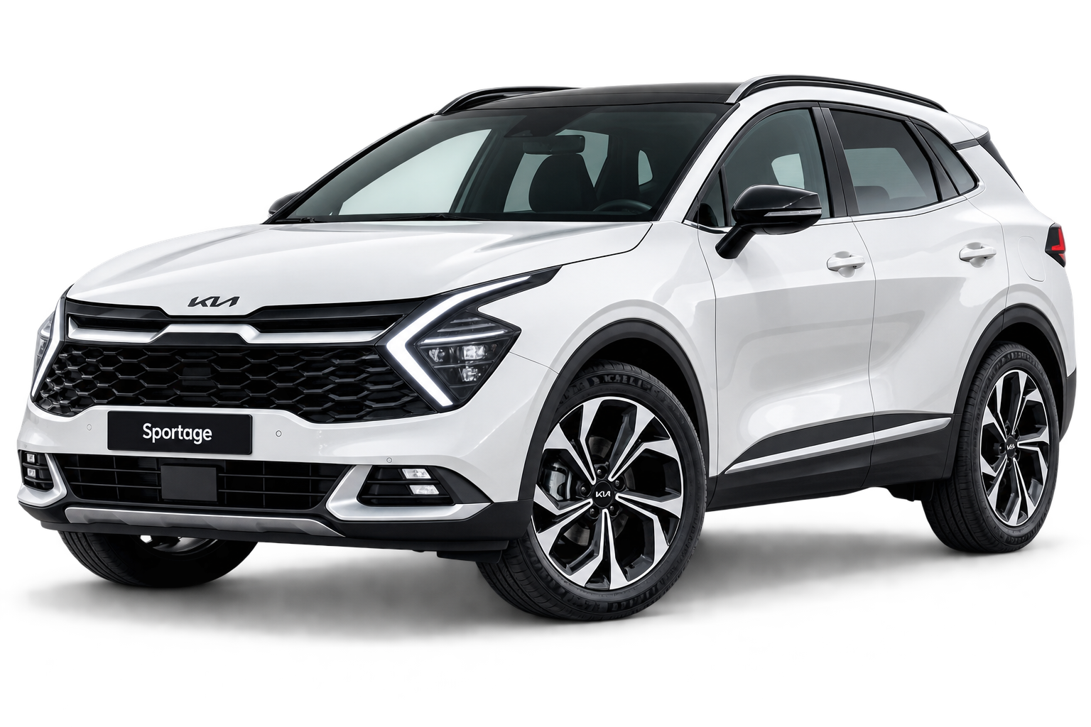 White Kia Sportage available for rental in Curaçao